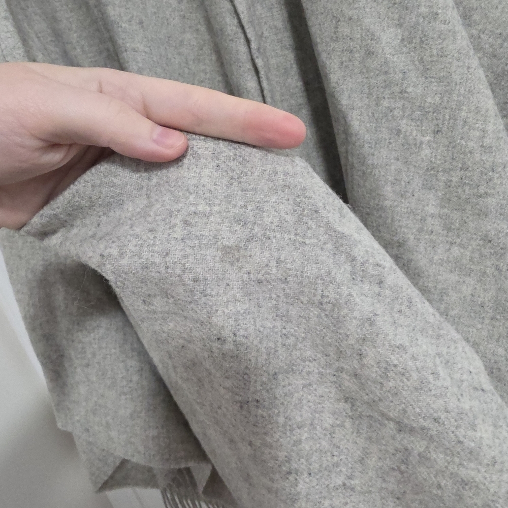 NWT but damaged MUJI Gray Yak Wool Warm Multi-CAPE Stole Scarf Shawl Poncho - Picture 5 of 5